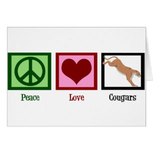 Peace Love Cougars Card