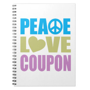 Peace Love Coupon Notebook