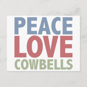 Peace Love Cowbells Postcard