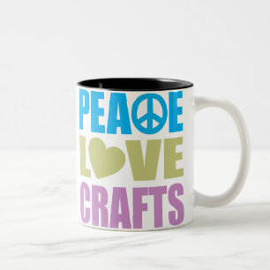 Peace Love Crafts Two-Tone Coffee Mug