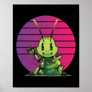 Peace Love Cricket Insects Peace Hand Bug Insect N Poster