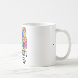Peace Love Cricket Lover 60s 70s Hippie Outfit Cut Coffee Mug