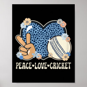 Peace Love Cricket Lover Outfit Cheetah Print Wome
