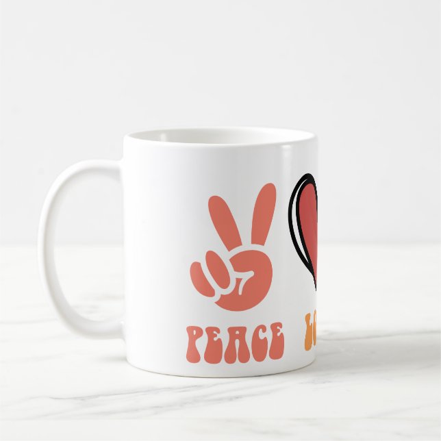 Peace, Love, Crochet - Classic Mug (Left)
