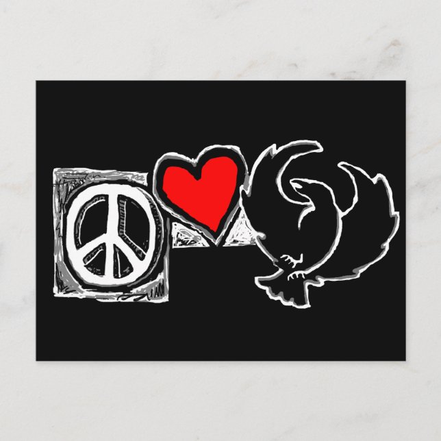 Peace, Love, Crowfoot Postcard (Front)