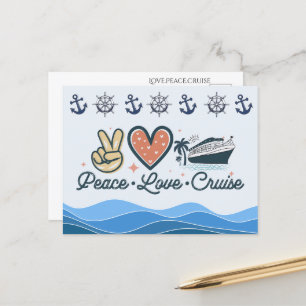 Peace Love Cruise Postcard
