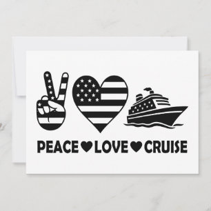 Peace Love Cruise USA Vacation Vibes Invitation