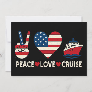 Peace Love Cruise USA Vacation Vibes Invitation