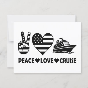 Peace Love Cruise USA Vacation Vibes Postcard