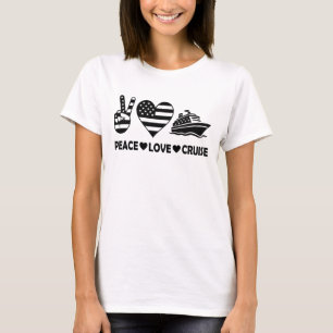 Peace Love Cruise USA Vacation Vibes T-Shirt