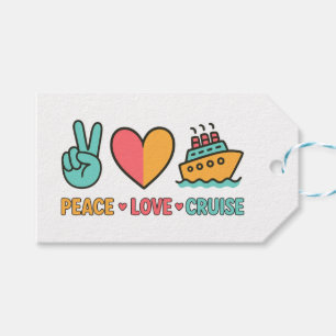 Peace Love Cruise Vacation Gift Tags