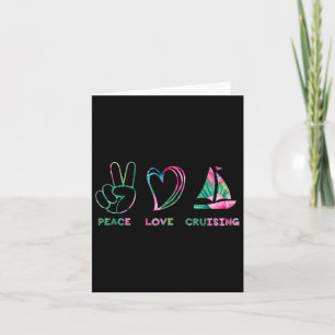 Peace Love Cruising Family Cruise Summer Card