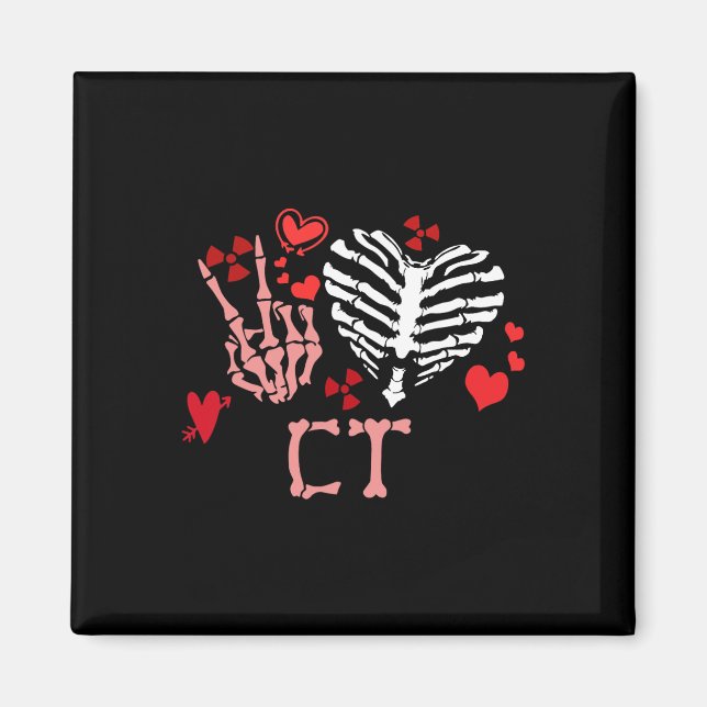 Peace Love Ct Radiologic Technologist Valentine Ca Magnet (Front)