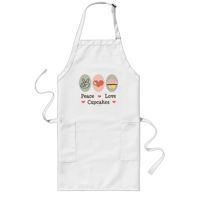 Peace Love Cupcakes Apron (Front)