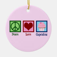 Peace Love Cupcakes Cute Pink Cupcake Baker