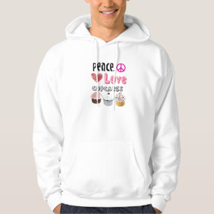 Peace, love, cupcakes hoodie