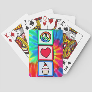 Peace, Love, Cupcakes Playing Cards