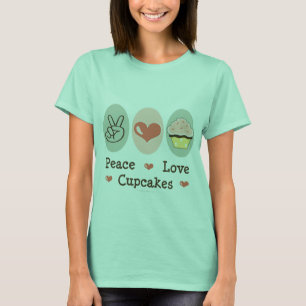 Peace Love Cupcakes Ringer T shirt