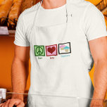 Peace Love Cupcakes Standard Apron<br><div class="desc">I like cute cupcakes. Light pink frosted cakes or light blue,  they are all pretty delicious to me! A cute bakery gift for a baker.</div>