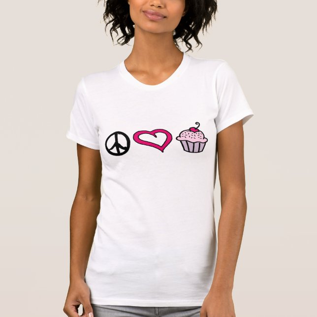Peace, Love & Cupcakes! T-Shirt (Front)