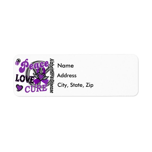 Peace Love Cure 2 Alzheimer's Disease (Front)