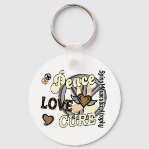 Peace Love Cure 2 SMA Spinal Muscular Atrophy Key Ring