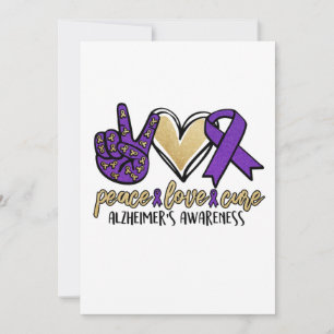 Peace Love Cure Alzheimer's Awareness Save The Date