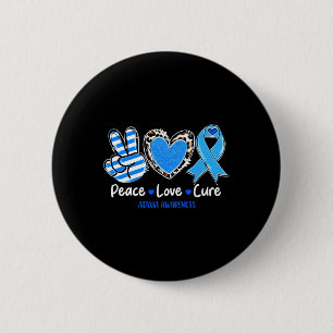 Peace Love Cure Ataxia Awareness Support Gifts 1  6 Cm Round Badge