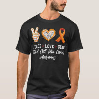 Peace Love cure basal cell skin cancer awareness m