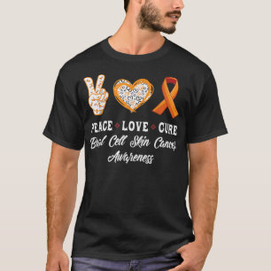 Peace Love cure basal cell skin cancer awareness m T-Shirt