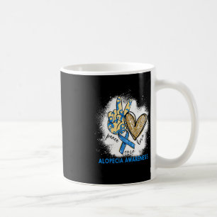Peace Love Cure Bleached Alopecia Awareness Coffee Mug