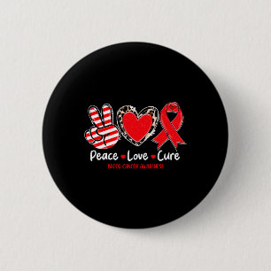Peace Love Cure Blood Cancer Awareness Support 1 6 Cm Round Badge