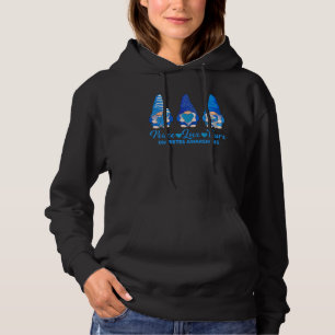 Peace Love Cure Blue Gnomes T1d Diabetes Awareness Hoodie