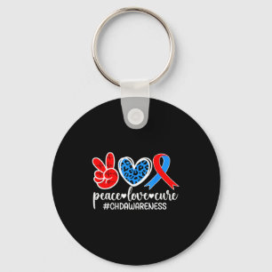Peace Love Cure Chd Awareness Chd Mom Of A Chd War Key Ring