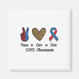 Peace Love Cure Chd Awareness Heart Disease Fighti Magnet