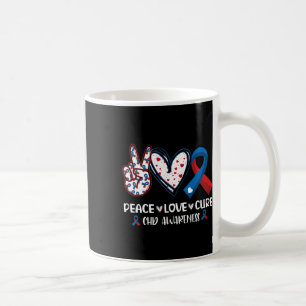 Peace Love Cure Chd Heart Disease Awareness Men Wo Coffee Mug