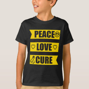 Peace Love Cure Childhood Cancer Awareness 1 T-Shirt