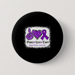 Peace Love Cure Drug Overdose Awareness Purple Rib 6 Cm Round Badge