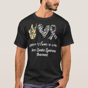 Peace Love Cure Ehlers Danlos Syndrome Awareness Z T-Shirt