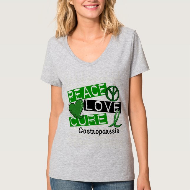 Peace Love Cure Gastroparesis T-Shirt (Front)
