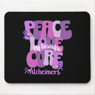 Peace Love Cure Heimerheimers Purple Ribbon End He Mouse Mat