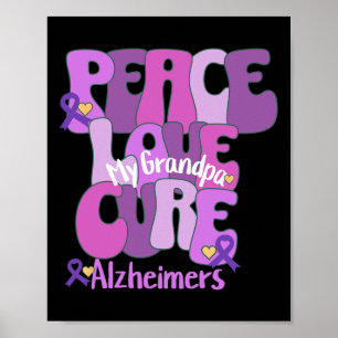 Peace Love Cure Heimerheimers Purple Ribbon End He Poster