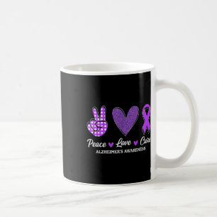 Peace Love Cure Heimers Awareness  Coffee Mug