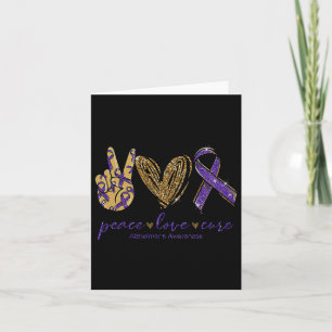 Peace Love Cure Heimers Awareness Comfort Colours  Card