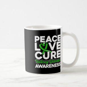 Peace Love Cure Kidney Disease Awareness 1 Coffee Mug