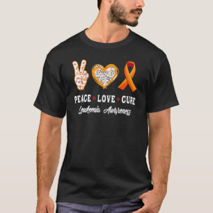 Peace Love Cure Leukaemia Awareness Costume T-Shirt