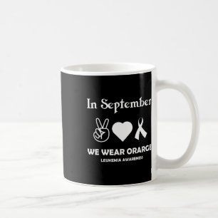 Peace Love Cure Leukaemia Awareness Men Women Kids Coffee Mug