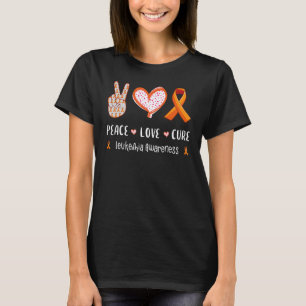 Peace Love cure Leukaemia awareness men women kids T-Shirt
