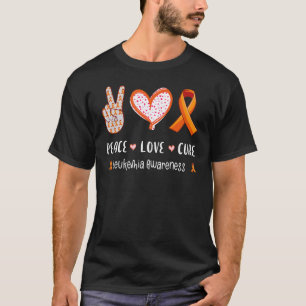 Peace Love cure Leukemia awareness men women kids  T-Shirt