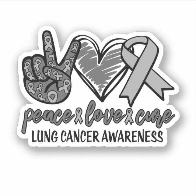 Peace Love Cure Lung Cancer Awareness (Front)